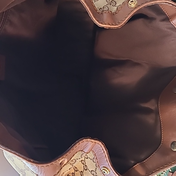 Gucci Sukey Gucci Tan and Brown Monogram Shoulder Bag - Picture 4 of 8